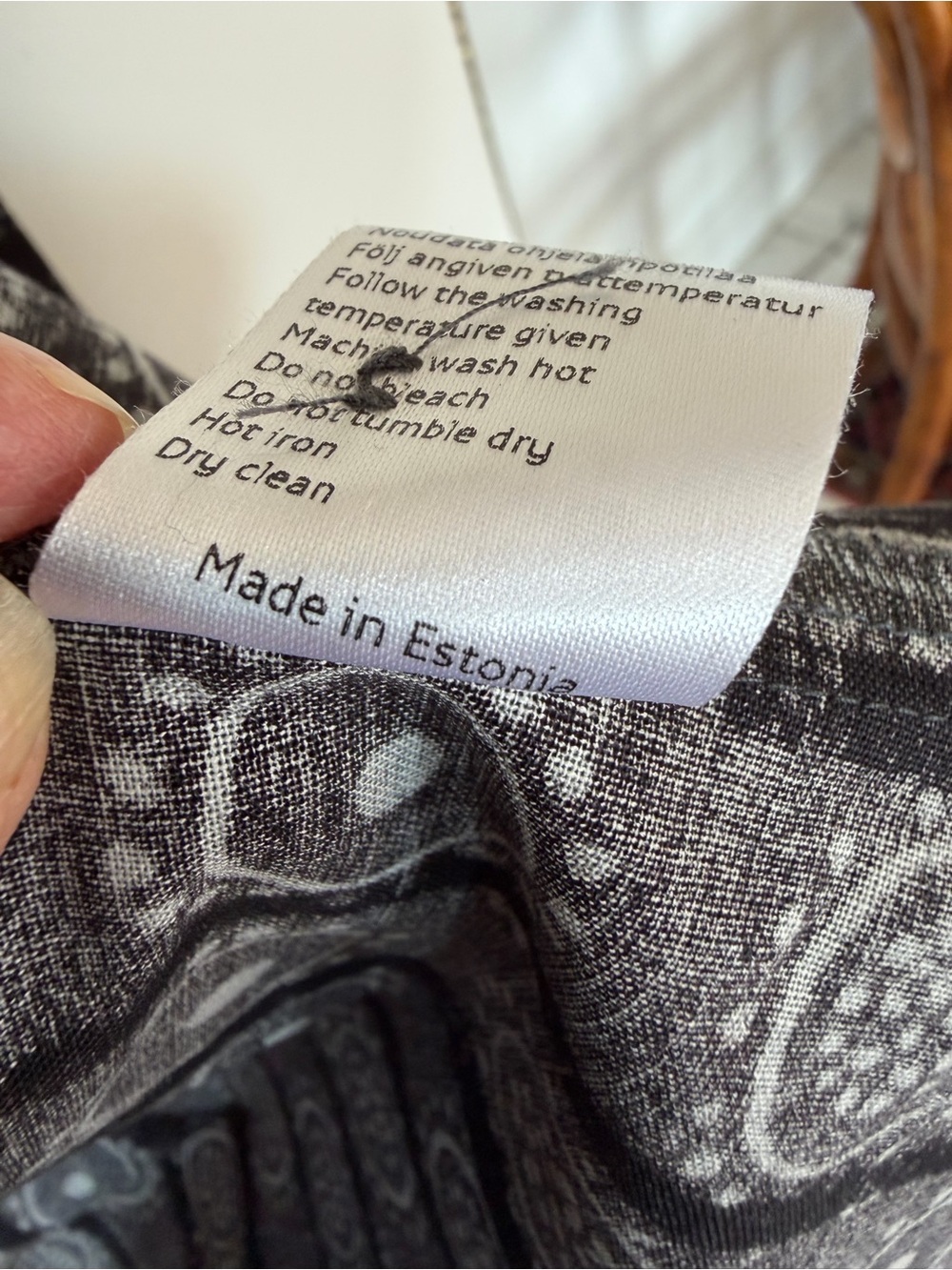Marimekko Black Dress with Pink, Orange & Purple Patch Pockets - Picture 5 of 5